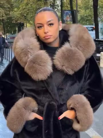Angela faux fur coat cuddly