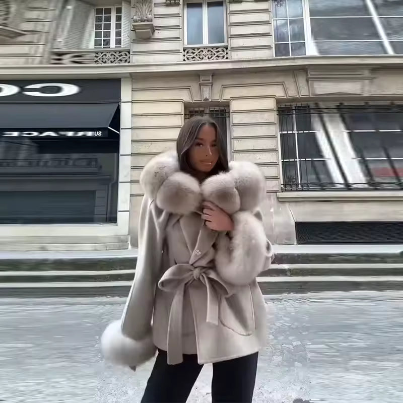 Angela faux fur coat cuddly
