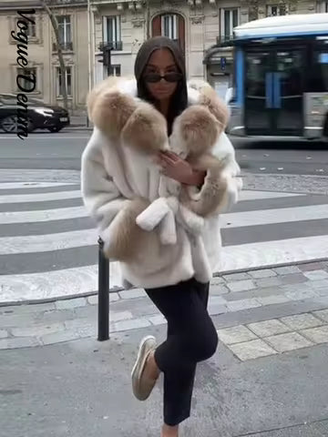 Angela faux fur coat cuddly